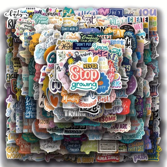 200 pcs Inspirational Quote Sticker Set - Multicolor NEW cutout motivational - Picture 9 of 14